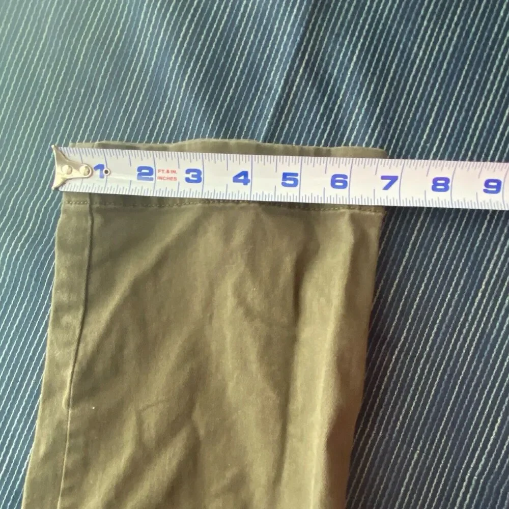 J. Crew 770 Straight Fit Stretch Chino Pants Men's 35x31 Green Casual Preppy